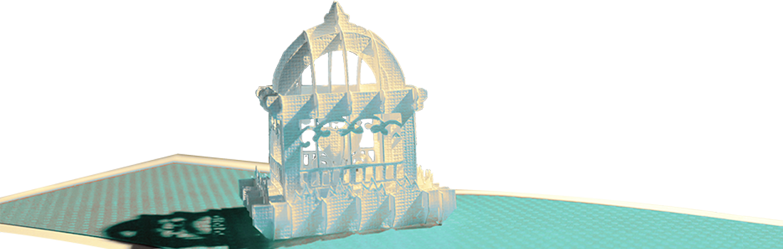 kiosque en kirigami