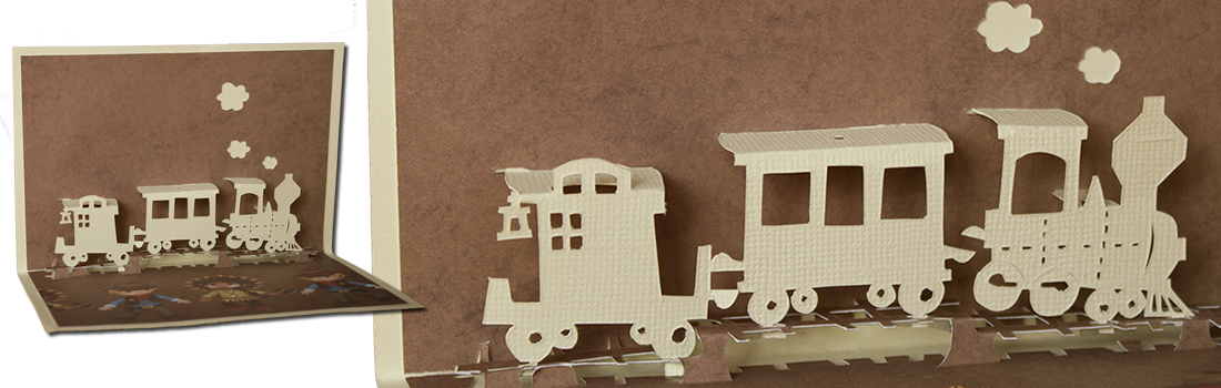 petit train en kirigami